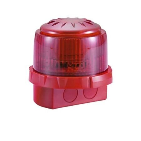 Context Plus Red Warning Light – 103dB Polycarbonate Lens, Water-Resistant Emergency & Fire Safety Equipment
